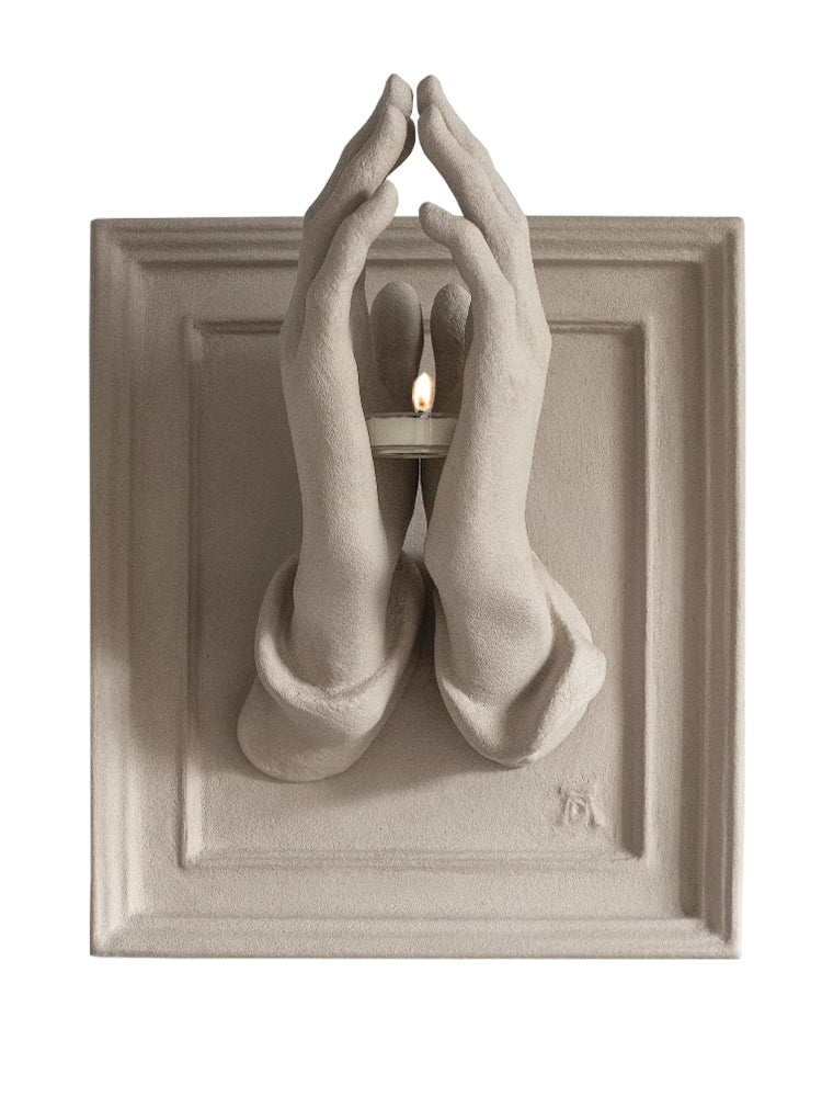 Prayer Hand Shaped Candlestick Ornament