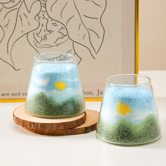 DIY Art Sand Painting Scented Candle