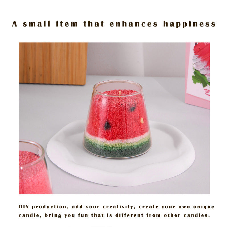 Watermelon And Sheep Style Sand Candle