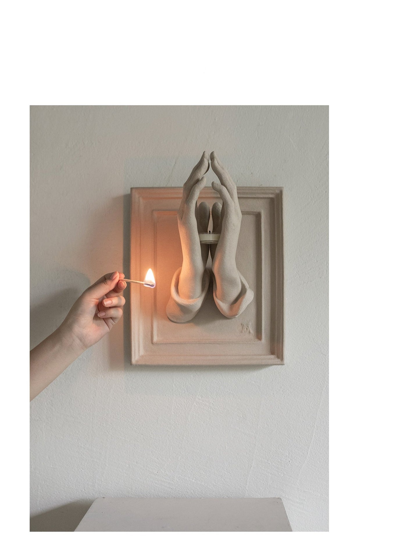 Prayer Hand Shaped Candlestick Ornament