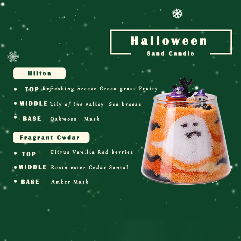 Halloween and Christmas Style Sand Candle